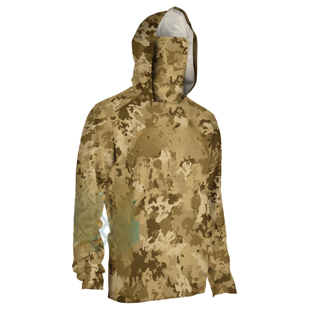 Fishing Hoodie - เสื้อตกปลาสำหรับฤดูร้อน เสื้อผ้าตกปลาประสิทธิภาพสูงสำหรับผู้ชาย แขนยาว ป้องกันรังสียูวี พร้อมหน้ากาก เสื้อตกปลาแบบมีฮู้ด