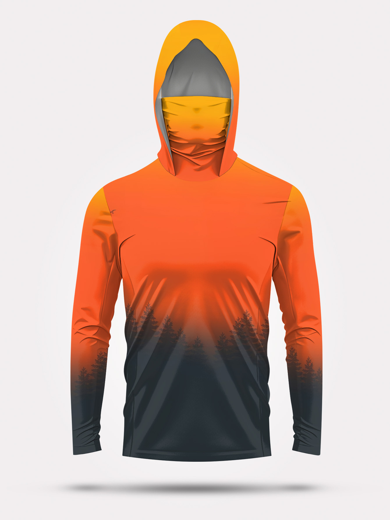 เสื้อฮู้ดกันแดดลายป่าไล่เฉดสีส - Fishing Hoodie บทวิจารณ์และราคา