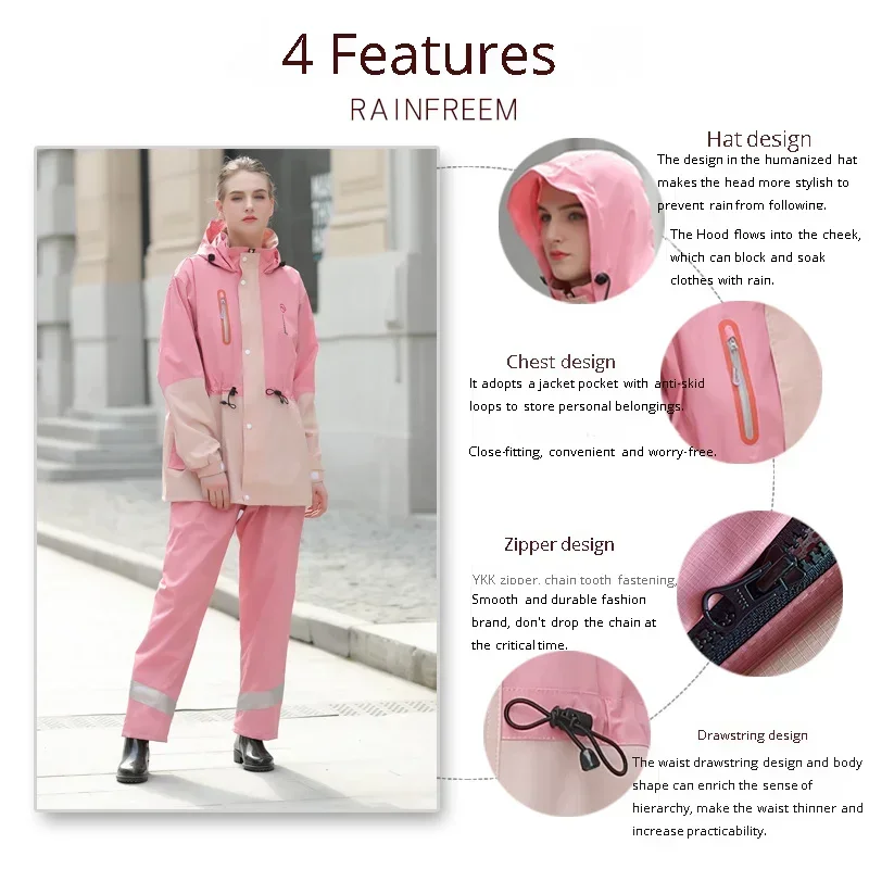 ชุดเสื้อกันฝนและกางเกงกันฝนแบบ - Fishing Rain Suit บทวิจารณ์และราคา
