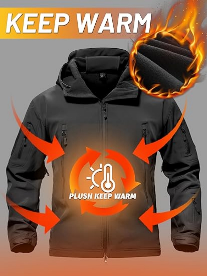 เสื้อแจ็คเก็ตซอฟต์เชลล์ผ้าฟลีซ - Fishing Jacket Waterproof บทวิจารณ์และราคา